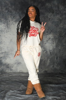 CREAM CROP TEE