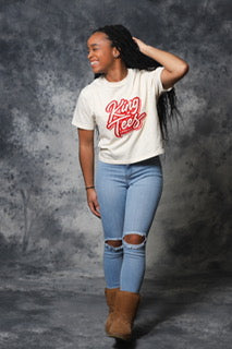 CREAM CROP TEE