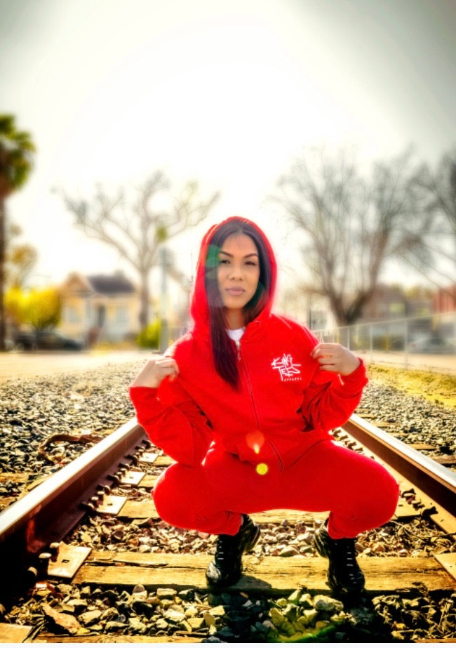 THE BRAND crewneck JOGGER SET